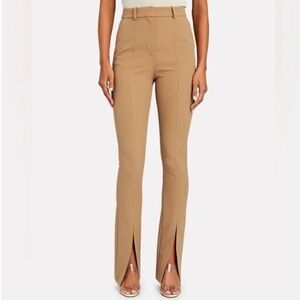 NWT A.L.C. Cade High-Rise Slit Trousers Tan Brown Pants Women’s 0